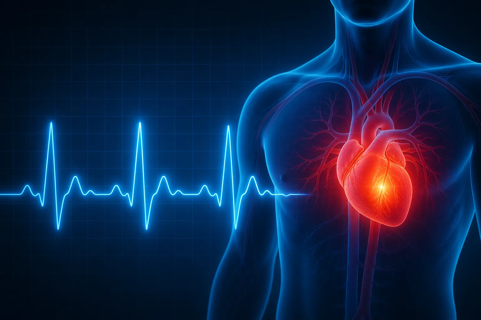 Een rustige, moderne visualisatie van hartslagvariabiliteit en gezondheidsinzichten.