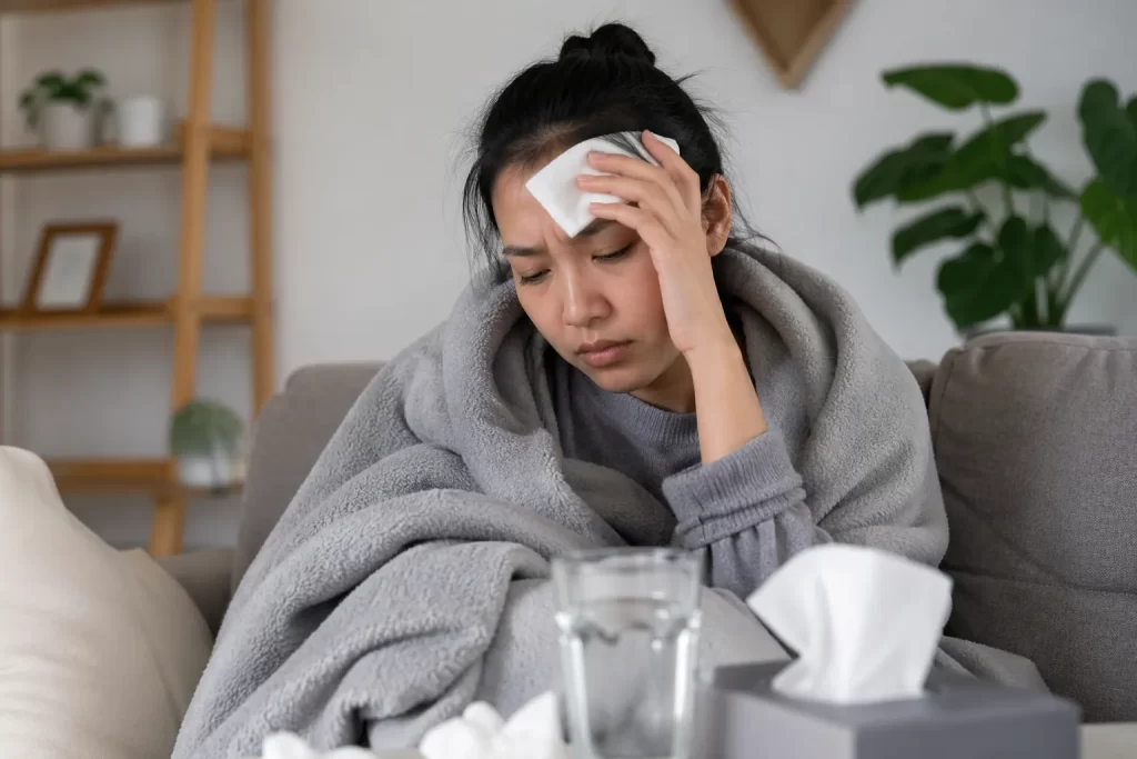 Korte visualisatie van verminderde HRV tijdens herstel na ziekte.