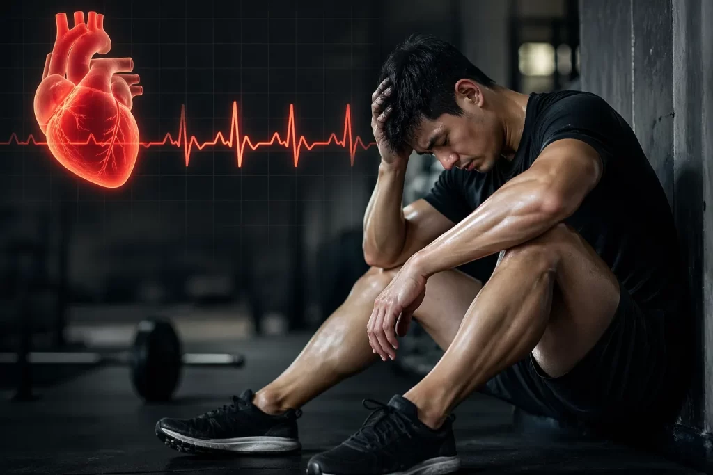 Een krachtige visuele weergave van de relatie tussen hartslagvariabiliteit en lichamelijke overbelasting.